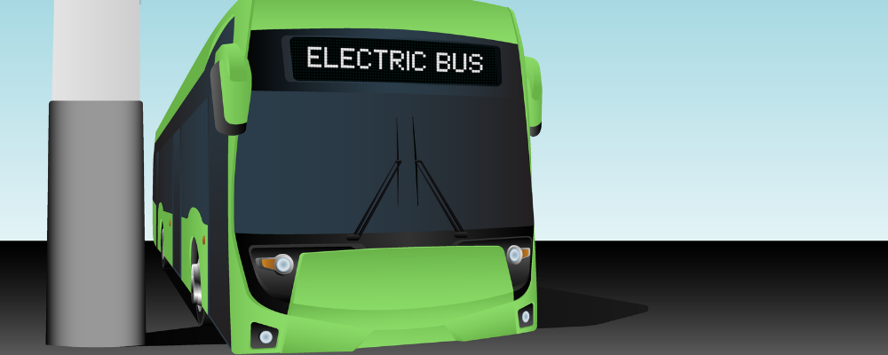 graphic of an electric bus