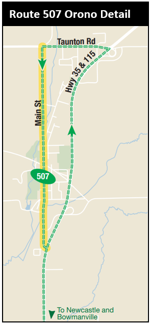Route 507 Orono Routing Detail Map