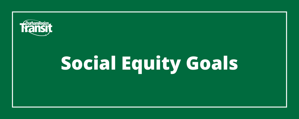 Social Equity Goals